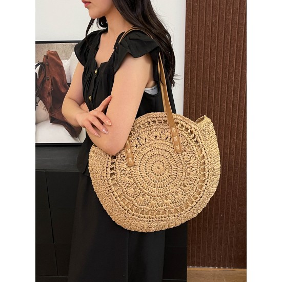 2025 new country-style straw woven handbag, casual single-shoulder crossbody bag, fashionable and versatile summer vacation beach bag 2025 new country-style straw woven handbag, casual single-shoulder crossbody bag, fashionable and versatile summer vacation beach bag