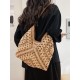 2025 summer new straw woven bag, large-capacity single-shoulder tote bag, beach vacation bag, versatile women's bag 2025 summer new straw woven bag, large-capacity single-shoulder tote bag, beach vacation bag, versatile women's bag