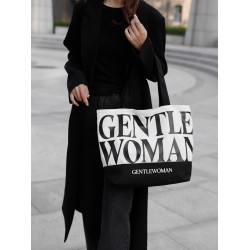 Thai Gentle Woman letter-printed canvas bag 2025 New large-capacity commuter tote bag trend