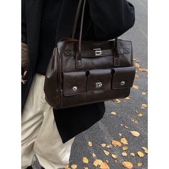Spring 2025 new women's bag: High-end, simple, versatile, large-capacity single-shoulder tote bag, handbag, commuter bag Spring 2025 new women's bag: High-end, simple, versatile, large-capacity single-shoulder tote bag, handbag, commuter bag