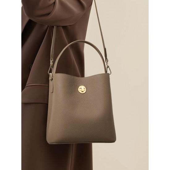 Ladies' 2025 new crossbody women's bag, bucket bag, genuine leather single-shoulder versatile handbag, commuter bag Ladies' 2025 new crossbody women's bag, bucket bag, genuine leather single-shoulder versatile handbag, commuter bag