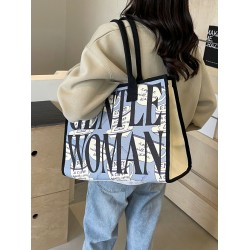 Gentle Woman single-shoulder tote bag, versatile large-capacity handbag, fashionable class commuting underarm bag