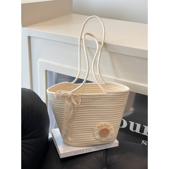 2025 new woven bag, summer women's large-capacity single-shoulder bag, tote bag, fashionable and versatile vacation beach bag 2025 new woven bag, summer women's large-capacity single-shoulder bag, tote bag, fashionable and versatile vacation beach bag