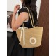 2025 new woven bag, summer women's large-capacity single-shoulder bag, tote bag, fashionable and versatile vacation beach bag 2025 new woven bag, summer women's large-capacity single-shoulder bag, tote bag, fashionable and versatile vacation beach bag