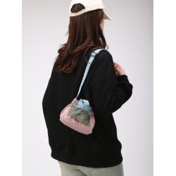 Summer 2025 new canvas bag, multi-color versatile nylon single-shoulder crossbody small square bag, casual mobile phone bag