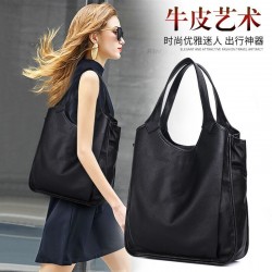 Qiandian Women's Bag 2025 New top-grain cowhide single-shoulder Bag, fashionable and versatile tote bag, large-capacity handbag