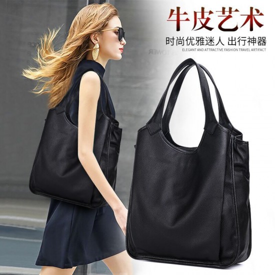 Qiandian Women's Bag 2025 New top-grain cowhide single-shoulder Bag, fashionable and versatile tote bag, large-capacity handbag Qiandian Women's Bag 2025 New top-grain cowhide single-shoulder Bag, fashionable and versatile tote bag, large-capacity handbag