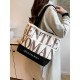Thai Gentle Woman letter-printed canvas bag 2025 New large-capacity commuter tote bag trend Thai Gentle Woman letter-printed canvas bag 2025 New large-capacity commuter tote bag trend