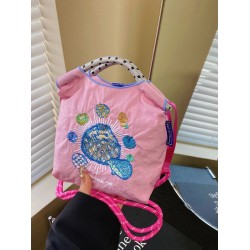 Ball Chain embroidered Mini hand-held crossbody small square bag 2025 Summer New mobile phone bag single shoulder bag