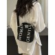 Gentle Woman hand-held canvas bag 2025 New single-shoulder crossbody letter print color-blocking mobile phone bag Gentle Woman hand-held canvas bag 2025 New single-shoulder crossbody letter print color-blocking mobile phone bag
