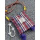 The 2025 summer new single-shoulder crossbody small square bag is a versatile color-blocking checkered tassel women's casual mobile phone bag