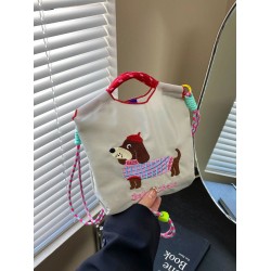 ballchain Dachshund new fashionable and versatile handbag, single-shoulder crossbody phone bag, children's bag for girls
