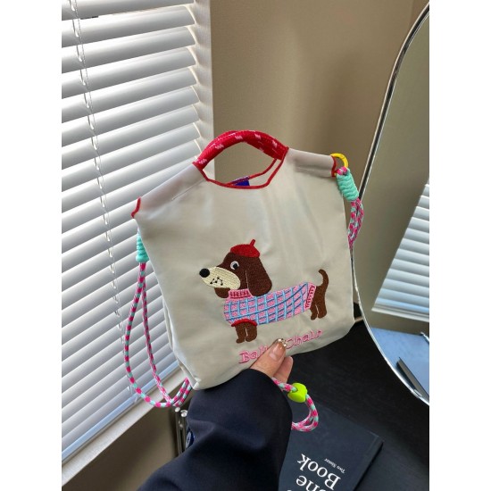 ballchain Dachshund new fashionable and versatile handbag, single-shoulder crossbody phone bag, children's bag for girls