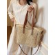 2025 new stylish and versatile straw woven bag, single-shoulder tote bag, large-capacity crossbody bag, vacation beach bag 2025 new stylish and versatile straw woven bag, single-shoulder tote bag, large-capacity crossbody bag, vacation beach bag