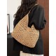 2025 summer new straw woven bag, large-capacity single-shoulder tote bag, beach vacation bag, versatile women's bag 2025 summer new straw woven bag, large-capacity single-shoulder tote bag, beach vacation bag, versatile women's bag