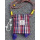 The 2025 summer new single-shoulder crossbody small square bag is a versatile color-blocking checkered tassel women's casual mobile phone bag