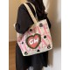 Gentle Woman plush heart-shaped painted letter canvas bag 2025 New versatile single-shoulder tote bag Gentle Woman plush heart-shaped painted letter canvas bag 2025 New versatile single-shoulder tote bag